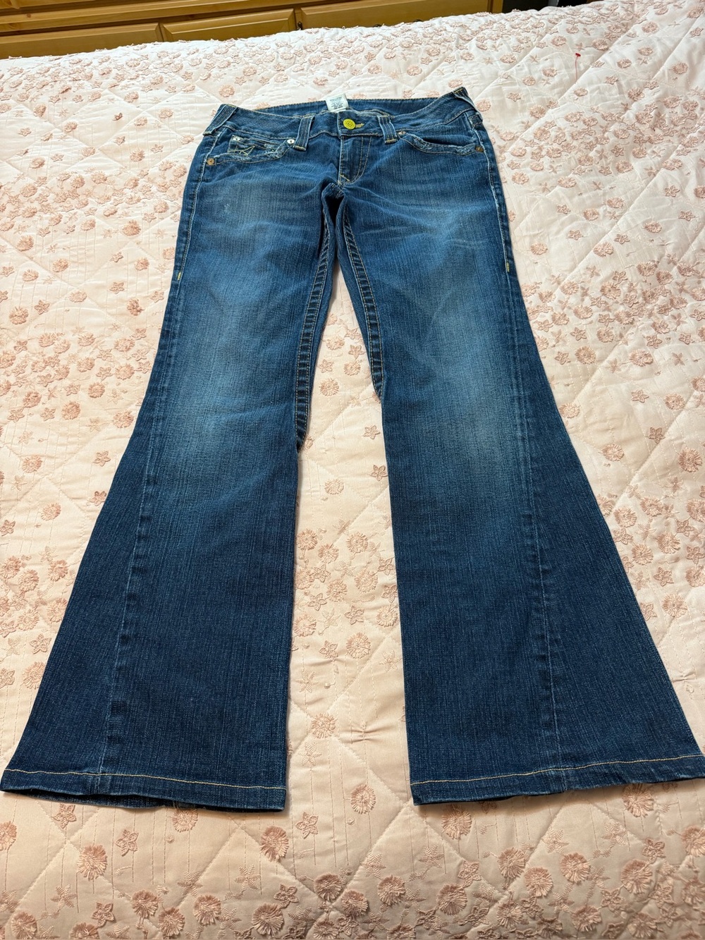 Vintage Y2K True Religion Joey Low-Rise Flare Jeans - Size 32 ✨